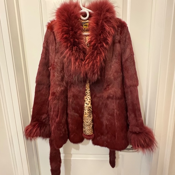 Jackets & Blazers - Vintage Burgundy full fur Jacket